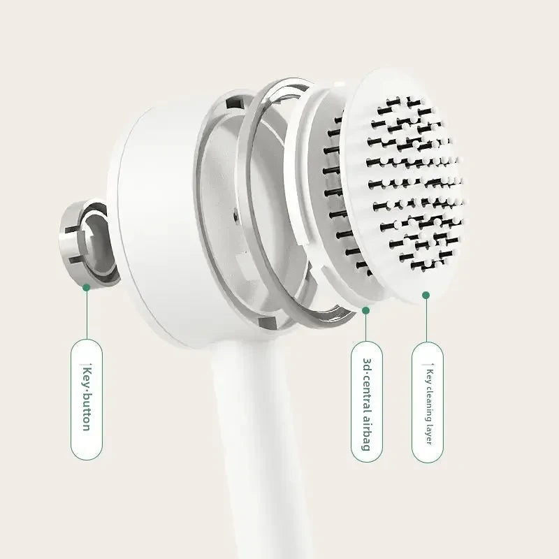 Escova de Cabelo com Botão de Limpeza