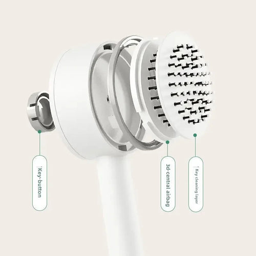 Escova de Cabelo com Botão de Limpeza
