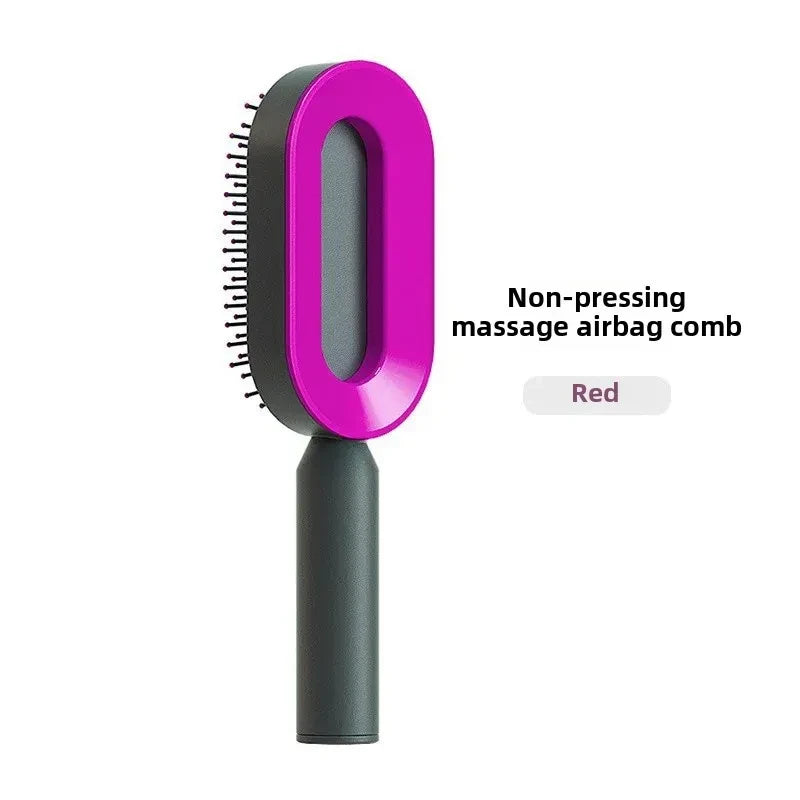 Escova de Cabelo com Botão de Limpeza