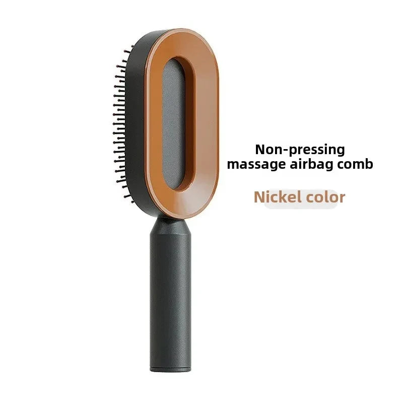 Escova de Cabelo com Botão de Limpeza