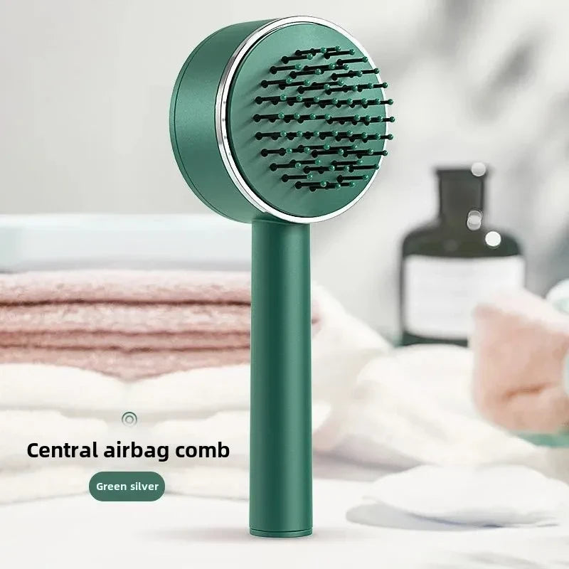 Escova de Cabelo com Botão de Limpeza